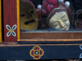 Ceremonial Mask in Shop Window, Paro, Bhutan
