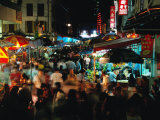 Chinatown District at Night, Singapore, Singapore