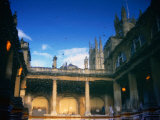 Buy Bath Abbey Reflected in Waters of Roman Bath, Bath, United Kingdom at AllPosters.com