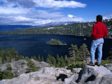 Buy Hiker at Viewpoint Overlooking Emerald Bay, Lake Tahoe, California, USA at AllPosters.com