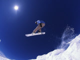 Low Angle View of a Man Snowboarding