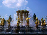 Fountain at the All-Russia Exhibition Centre, Moscow, Russia Photographic Print