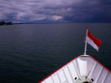 Buy Flag at Front of Boat on Lake Constance (Bodensee), Baden-Wurttemberg, Germany at AllPosters.com