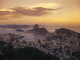 Elevated View of Rio De Janeiro and Sugar Loaf Mountain