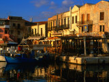 Venetian Buildings Make Up Rethymno Harbour, Rethymno, Crete, Greece