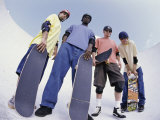 Buy Low Angle View of a Group of Young Men Holding Skateboards at AllPosters.com