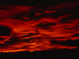 An Early Morning Sunrise Paints the Sky Red