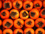 Persimmons from a Stall in the Central Market, Athens, Attica, Greece