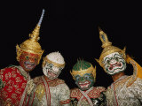 Portrait of Four Dancers in Elaborate Costume