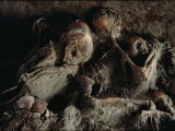 A Close View of Embracing Skeletons Excavated on Herculaneums Beach