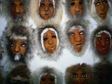 Traditional Caribou Masks in Eskimo Village, Gates of Arctic National Park, Anaktuvuk Pass, USA