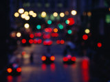 Buy Car Taillights on Dark City Street, San Francisco, California, USA at AllPosters.com
