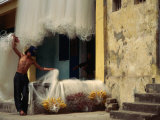Buy Man Repairing Nets, Hoi An, Vietnam at AllPosters.com