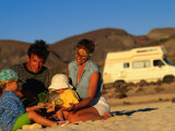 Family Playing on Beach, Cabo San Lucas, Mexico