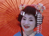 Portrait, Apprentice Geisha (Maiko), Woman Dressed in Traditional Costume, Japan