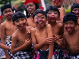 Young Boys from the Ubud Area Have Faces Painted for a School Competition, Ubud, Indonesia