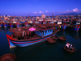 Buy Colourful Fishing Boats Docked in the Harbour, Nha Trang, Khanh Hoa, Vietnam at AllPosters.com