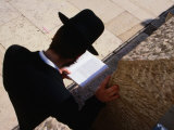 Man Praying at Wailing Wall, Jerusalem, Israel