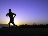 Silhouette of a Man Running