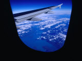 Aircraft Wing and Clouds Over Southern Patagonia, Chile