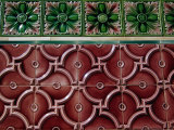 Decorative Tile Work at Thian Hock Keng Temple in Chinatown, Singapore