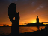 Buy Sunset Silhouette of Stadshuset, Stockholm, Sweden at AllPosters.com