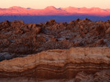 Valley of the Moon and Andes Mountains at Sunset, San Pedro De Atacama, Chile