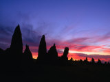 Buy Natural Rocky Formations at Sunset, Pinnacles Desert, Australia at AllPosters.com