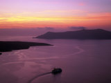 Kamen is at Sunset, Thira, Greece