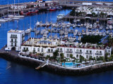 Building and Boats of Marina, Puerto De Mogan, Canary Islands, Spain