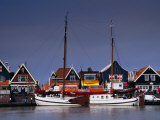 Waterfront Houses and Boats, Volendam, Netherlands
