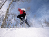 Buy Man Running in Snowshoes at AllPosters.com