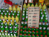 Bottles of Drink for Sale at the Asa-Ichi or Morning Market, Kochi, Shikoku, Japan,