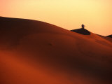 Couple on Dunes in the Erg Oriental Sand Sea, Ghadhames, Libya