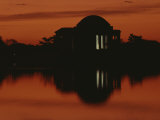 A Fiery Sunset Surrounds the Jefferson Memorial