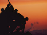 Buy Silhouetted View of the Iwo Jima Memorial at Twilight at AllPosters.com