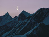 Buy Moonrise over Snowy Mountains at AllPosters.com