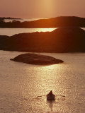 Buy Rowboat Heads Toward a Series of Low-Lying Islands at Twilight at AllPosters.com