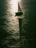 Silhouetted Sailboat on the Columbia River