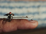 Buy A Flea Pulls a Small Cart Along an Outstretched Finger at AllPosters.com
