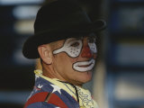 A Professional Rodeo Clown Waits for the Showto Begin