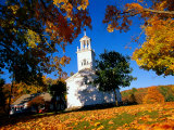 Buy Church and Autumn Foliage, Otis, MA at AllPosters.com
