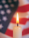 Buy Candle with USA Flag Behind at AllPosters.com