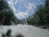 Water Sprays Splash Rafters on the Talkeetna Canyon Rapids