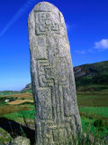 Historic Pillar with Geometric Design, Glencolumbcille, Ireland