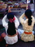 Buy Praying at a Temple Ceremony at Pura Dalem in Peliatan, Peliatan, Indonesia at AllPosters.com
