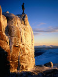 Buy Climber Atop Summit Tor, Beinn Mheadhoin in the Cairngorms, United Kingdom at AllPosters.com