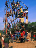 Buy Man Operated Ferris Wheel at Pindaya Festival, Pindaya, Shan State, Myanmar (Burma) at AllPosters.com