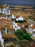 Rooftops and Buildings of Village Overlooking Countryside, Monsaraz, Portugal