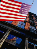 Buy American Flag Waving at West Broadway in Soho, New York City, New York, USA at AllPosters.com